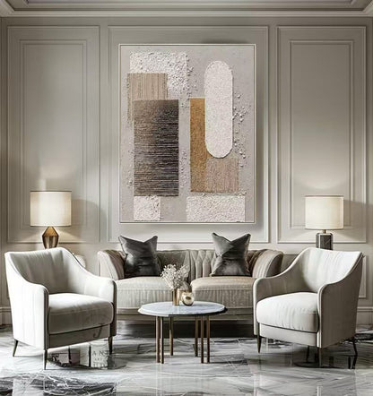 Handcrafted Textured Painting – Modern Abstract Wall Art for Home Decor HT1041
