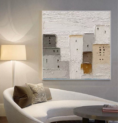 Handcrafted Textured Painting – Modern Abstract Wall Art for Home Decor HT1043