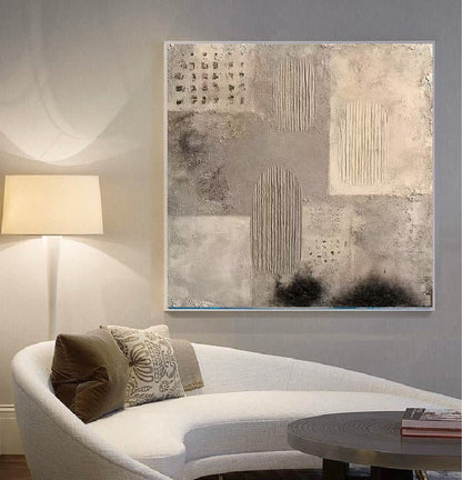 Handcrafted Textured Painting – Modern Abstract Wall Art for Home Decor HT1044