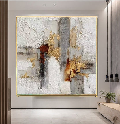 Handcrafted Textured Painting – Modern Abstract Wall Art for Home Decor HT1045