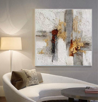 Handcrafted Textured Painting – Modern Abstract Wall Art for Home Decor HT1045