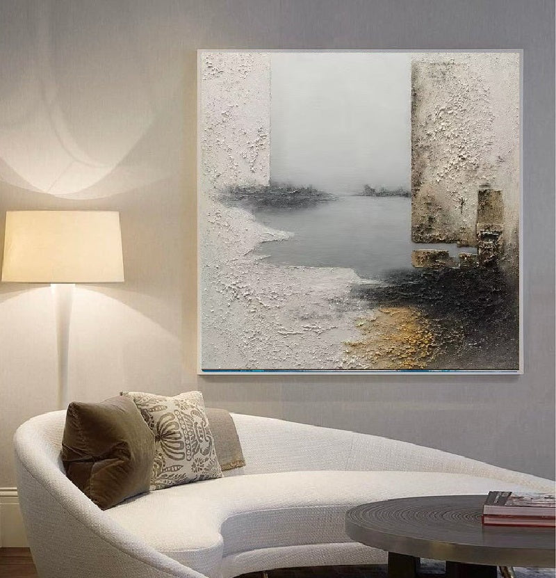 Handcrafted Textured Painting – Modern Abstract Wall Art for Home Decor HT1046