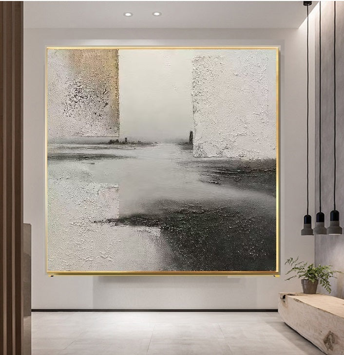 Handcrafted Textured Painting – Modern Abstract Wall Art for Home Decor HT1047