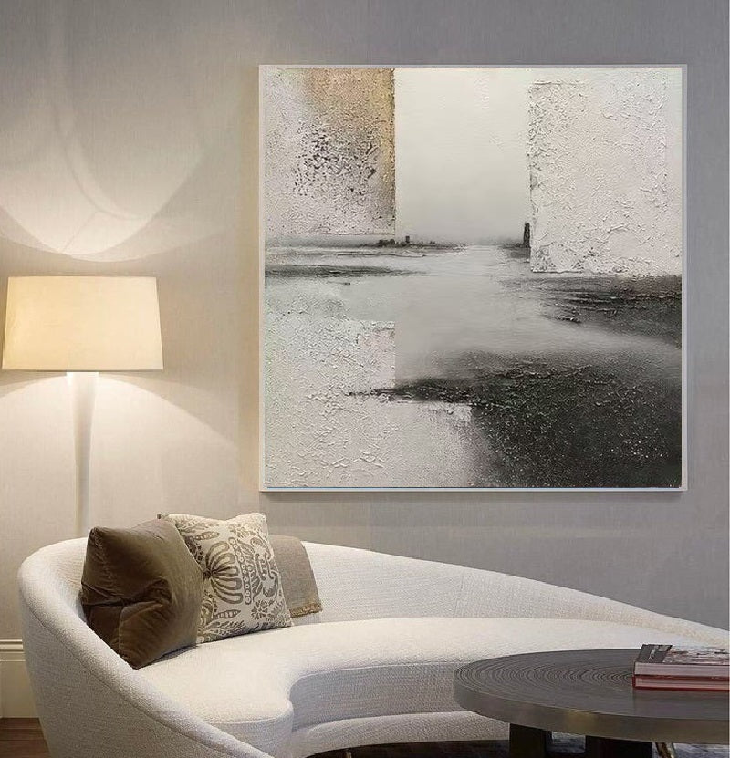 Handcrafted Textured Painting – Modern Abstract Wall Art for Home Decor HT1047