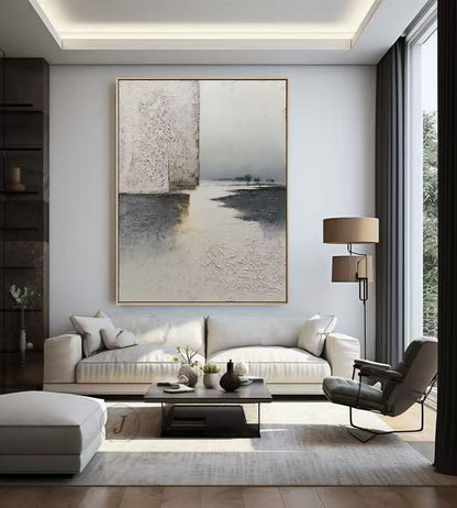 Handcrafted Textured Painting – Modern Abstract Wall Art for Home Decor HT1048