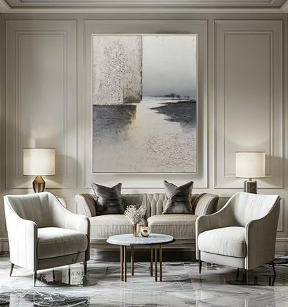 Handcrafted Textured Painting – Modern Abstract Wall Art for Home Decor HT1048