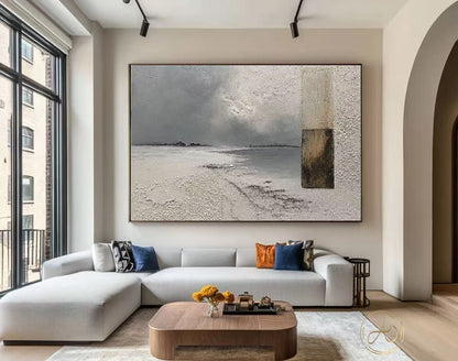 Handcrafted Textured Painting – Modern Abstract Wall Art for Home Decor HT1049