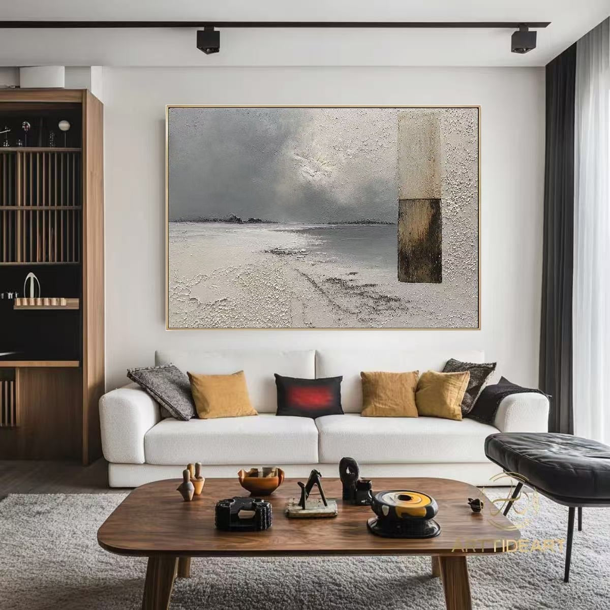 Handcrafted Textured Painting – Modern Abstract Wall Art for Home Decor HT1049