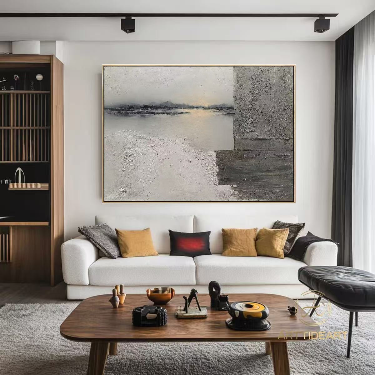 Handcrafted Textured Painting – Modern Abstract Wall Art for Home Decor HT1050