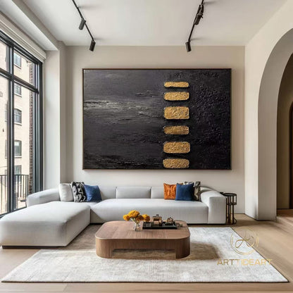 Handcrafted Textured Painting – Modern Abstract Wall Art for Home Decor HT1051