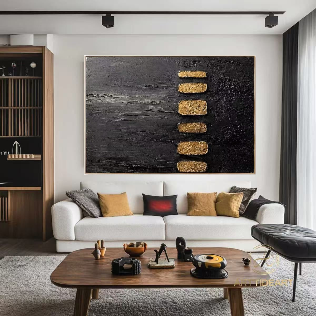Handcrafted Textured Painting – Modern Abstract Wall Art for Home Decor HT1051