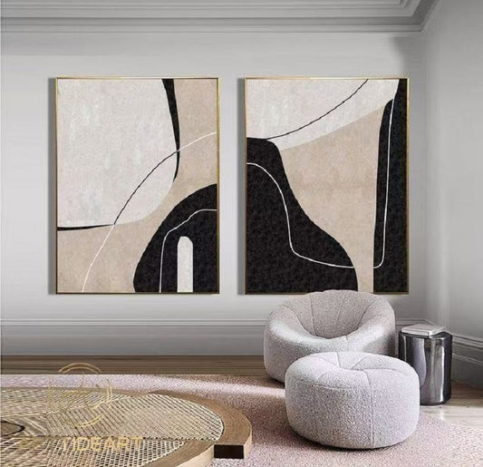 Handcrafted Abstract Painting Minimalist wall Art For Home Decor