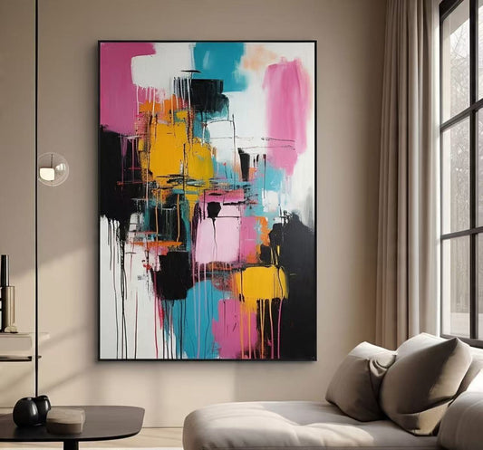 Handcrafted Abstract Painting Fine WallArt For Homedecor MA1009
