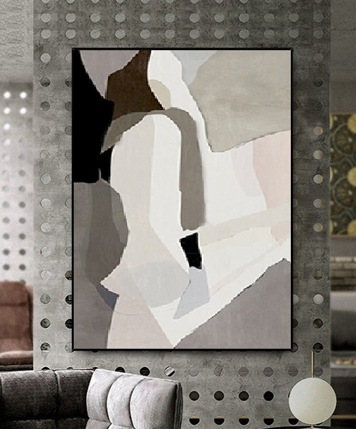 Handcrafted Abstract Painting Minimalist Wall Art For Homedecor MA1016B