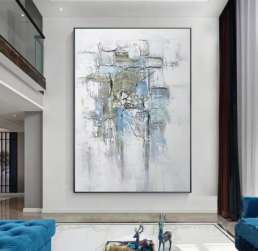 Handcrafted Abstract Painting Minimalist Wall Art For Homedecor MA1019