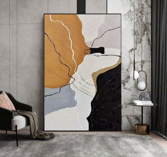 Handcrafted Abstract Painting Minimalist Wall Art For Homedecor MA1021