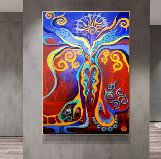 Handcrafted Abstract Painting Fine Art For Homedecor MA1023