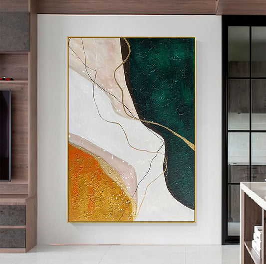 Handcrafted Abstract Painting Minimalist Wall Art For Homedecor MA1030