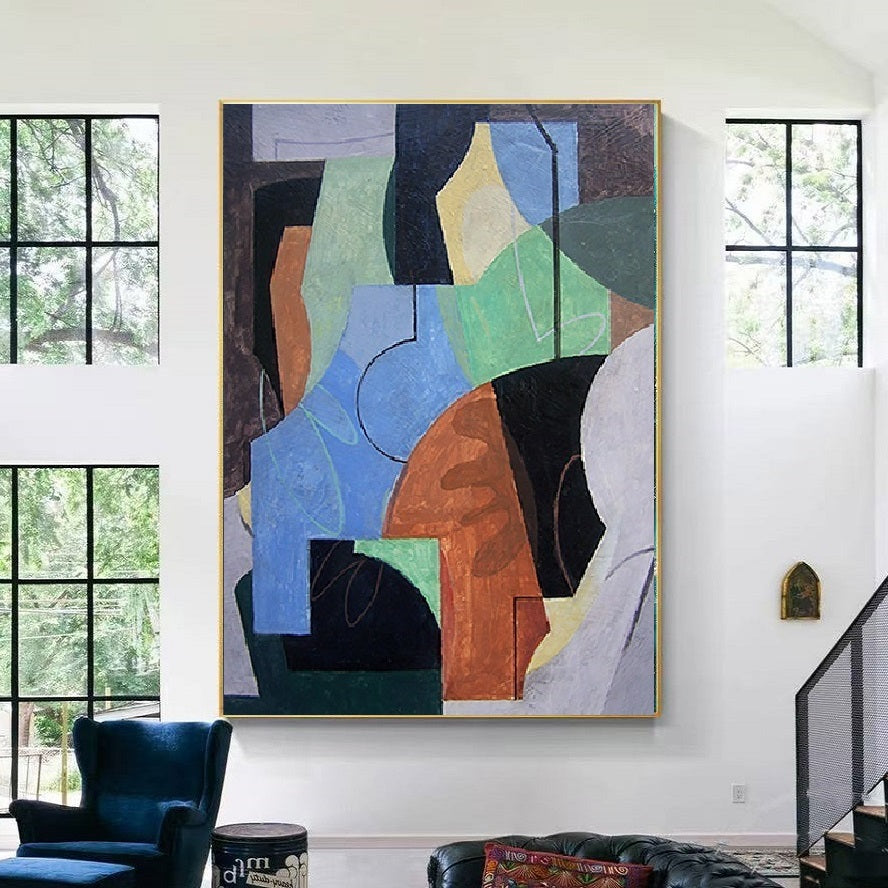 Handcrafted Abstract Painting Minimalist Wall Art For Homedecor MA1034