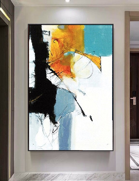 Handcrafted Abstract Painting Minimalist wall Art For Home Decor