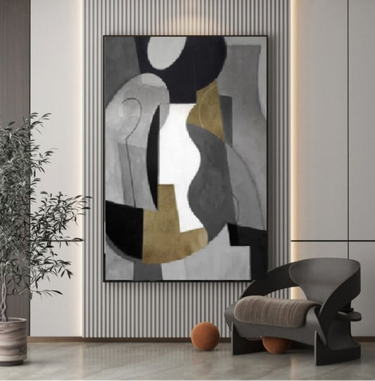 Handcrafted Abstract Painting Minimalist Wall Art For Homedecor MA1046A