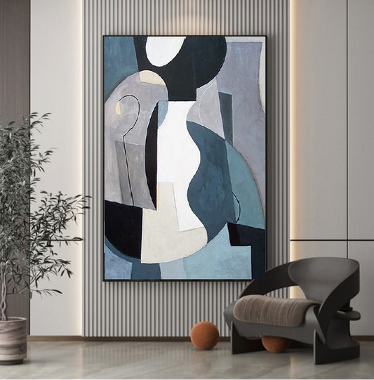Handcrafted Abstract Painting Minimalist Wall Art For Homedecor MA1046B