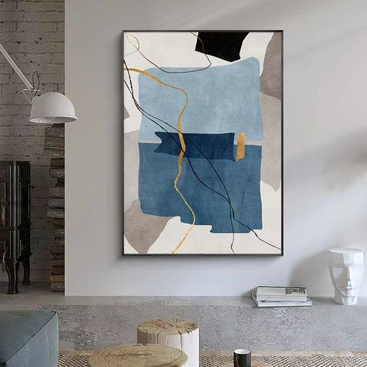 Handcrafted Abstract Painting Minimalist Wall Art For Homedecor MA1047A