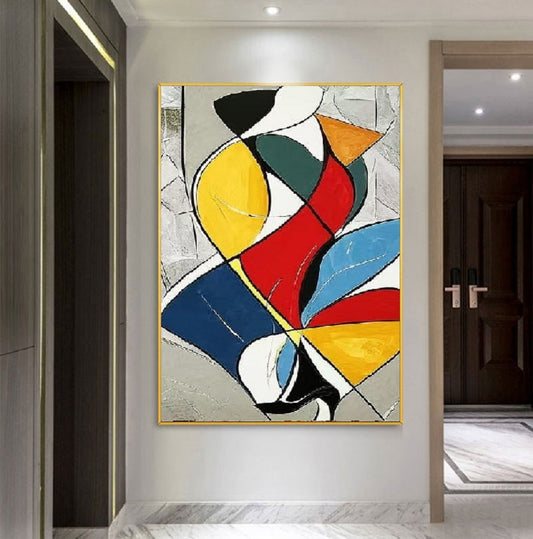 Handcrafted Abstract Painting Minimalist Wall Art For Homedecor MA1053