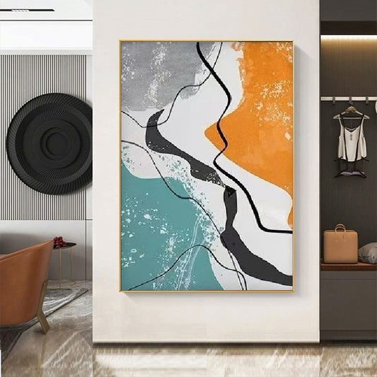 Handcrafted Abstract Painting Fine Art For Homedecor MA1058