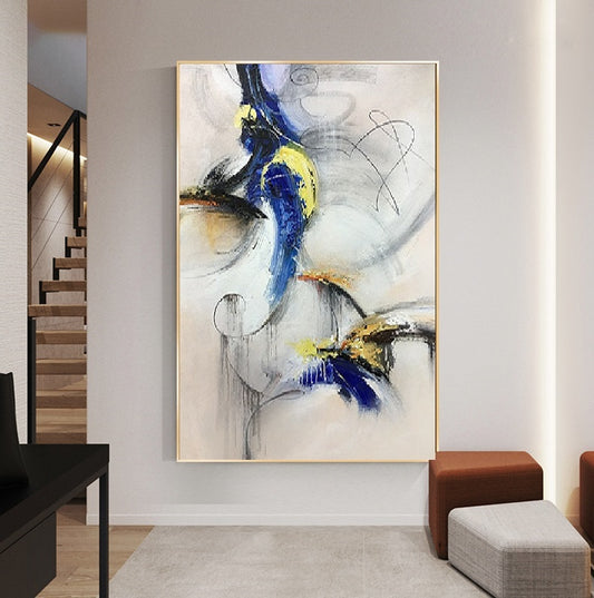Handcrafted Abstract Painting Minimalist Wall Art For Home decor MA1062