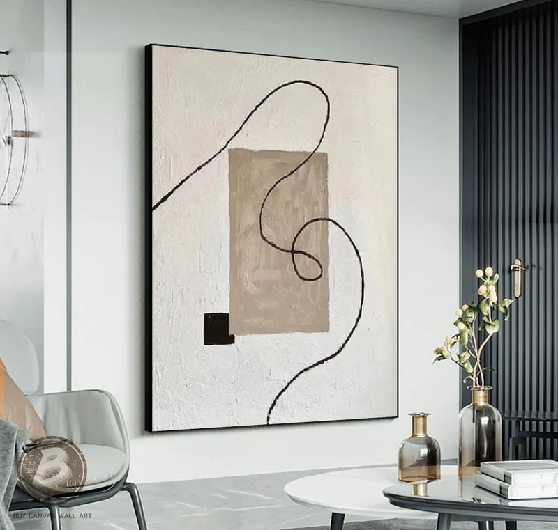 Handcrafted Abstract Painting Minimalist Wall Art For Home decor MA1066