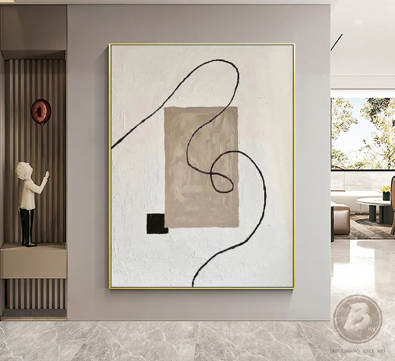 Handcrafted Abstract Painting Minimalist Wall Art For Home decor MA1066