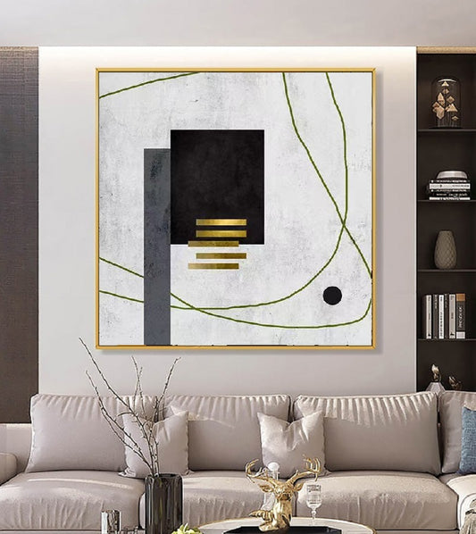 Handcrafted Abstract Painting Minimalist wall Art For Home Decor