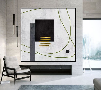 Handcrafted Abstract Painting Minimalist Wall Art For Homedecor MA1069