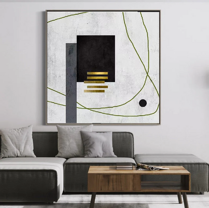 Handcrafted Abstract Painting Minimalist Wall Art For Homedecor MA1069