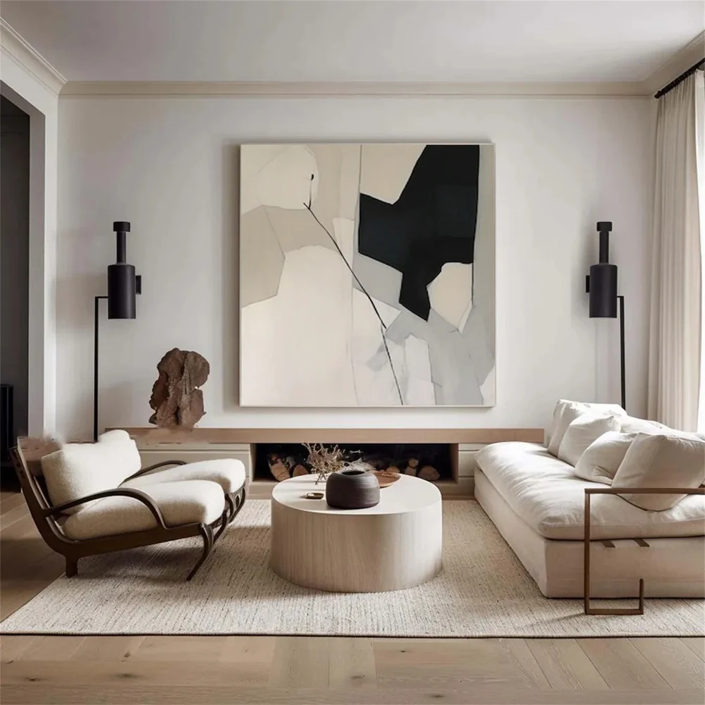 Handcrafted Minimalist Abstract Wall Art for Home Decor MA1071B