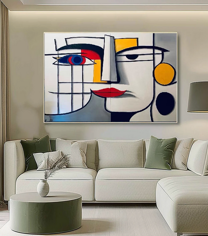 Handcrafted Minimalist Abstract Painting – Modern Wall Art for Home Decor MA1073