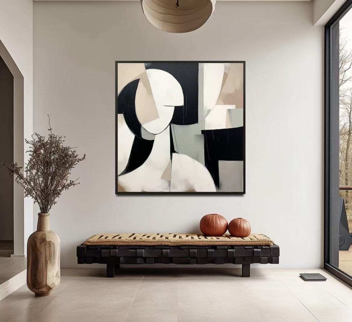 Handcrafted Minimalist Abstract Wall Art for Home Decor MA1074