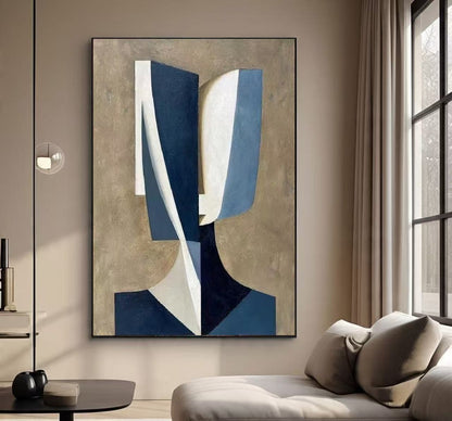 Handcrafted Minimalist Abstract Painting – Modern Wall Art for Home Decor MA1075