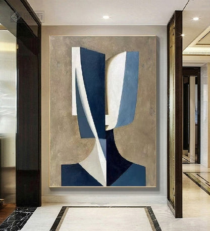 Handcrafted Minimalist Abstract Painting – Modern Wall Art for Home Decor MA1075