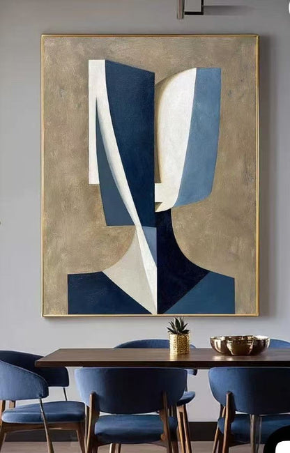 Handcrafted Minimalist Abstract Painting – Modern Wall Art for Home Decor MA1075