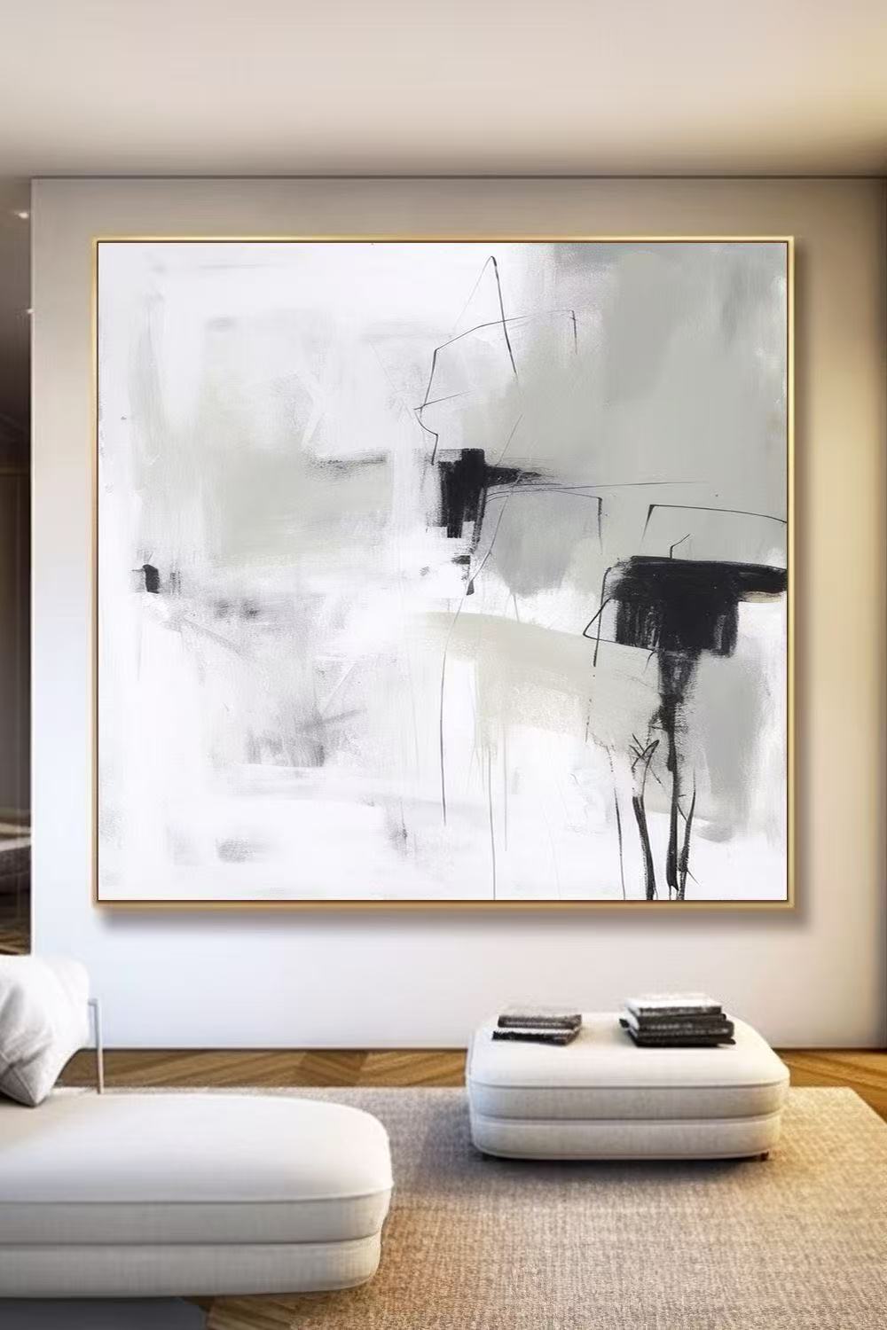 Handcrafted Minimalist Abstract Wall Art for Home Decor MA1077