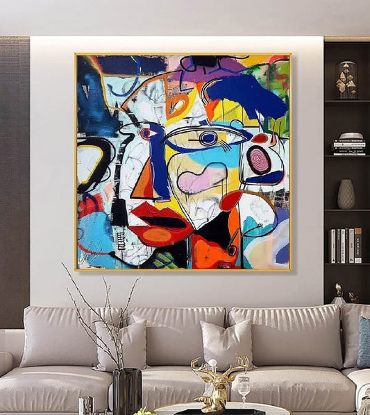 Handcrafted Abstract Painting Fine Art For Homedecor MA1077A