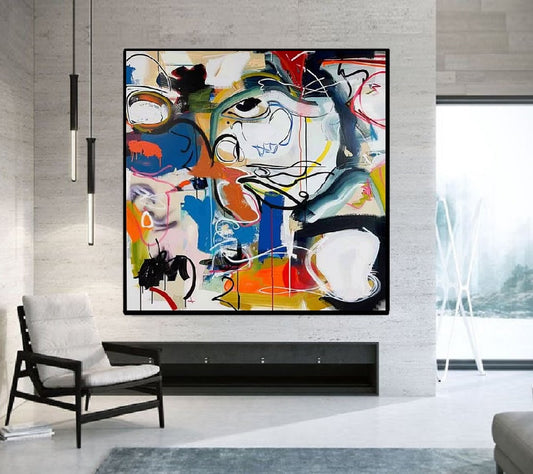 Handcrafted Abstract Painting Fine Art For Homedecor MA1077C