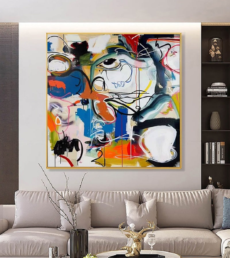 Handcrafted Abstract Painting Fine Art For Homedecor MA1077C