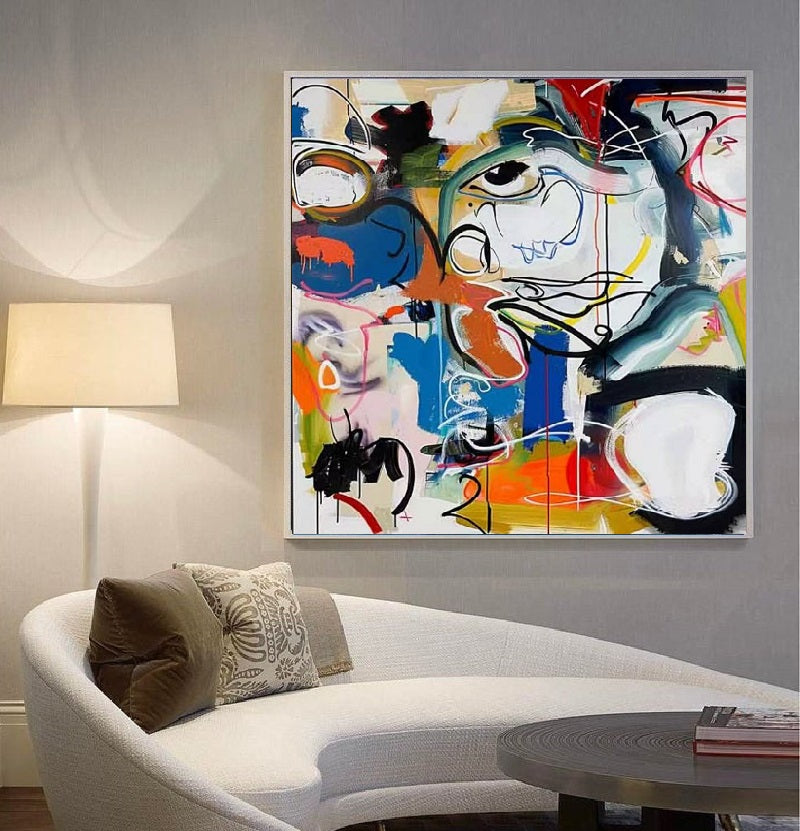 Handcrafted Abstract Painting Fine Art For Homedecor MA1077C