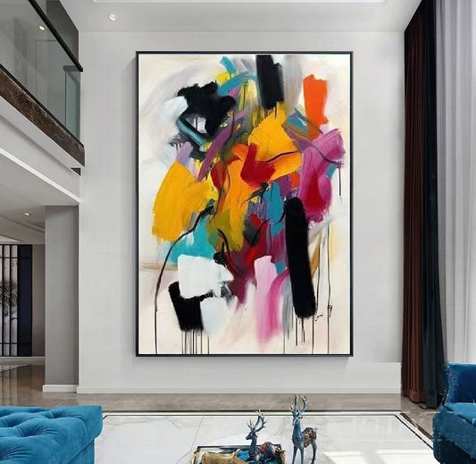 Handcrafted Abstract Painting Fine Art For Homedecor MA1095A