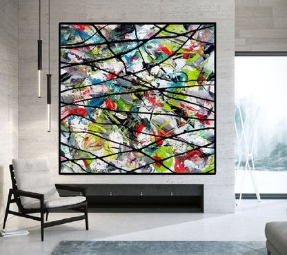 Handcrafted  Oil Paintings Acrylic paintings On Canvas Abstract paintings Wall Art MA1119