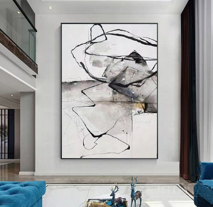 Handcrafted Abstract Painting Fine Art For Homedecor MA1176A