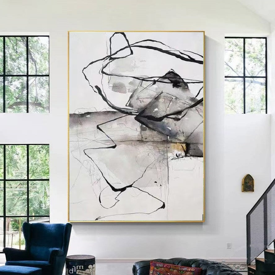 Handcrafted Abstract Painting Fine Art For Homedecor MA1176A